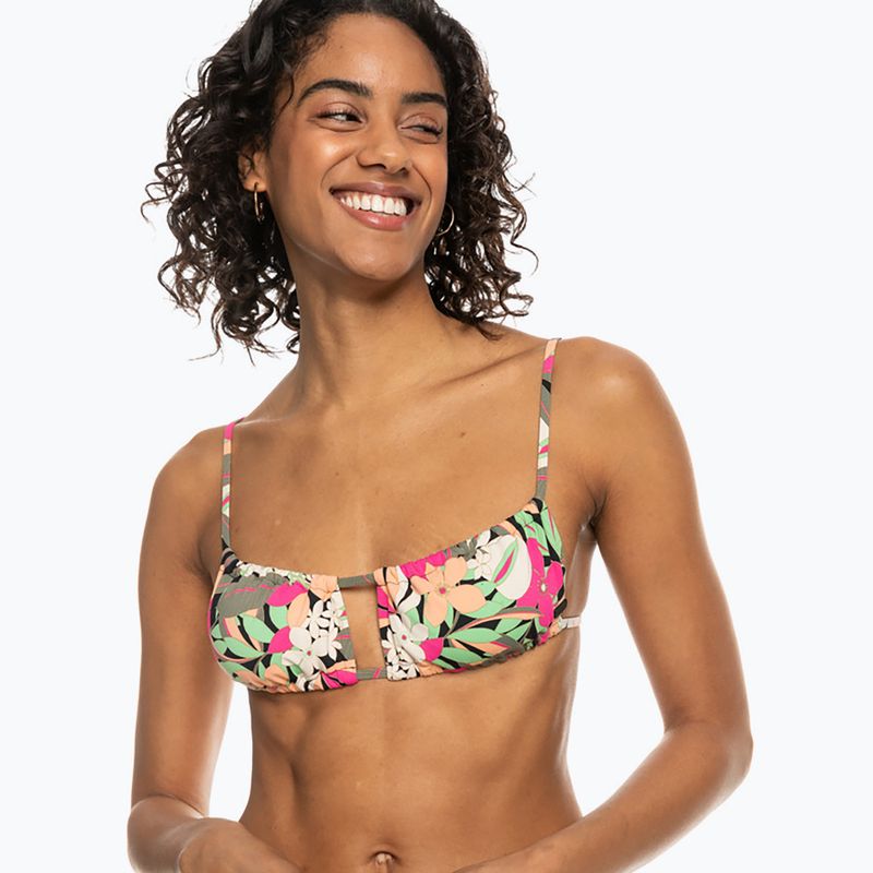 ROXY Printed Beach Classics Bralette swimsuit top anthracite palm song s 2
