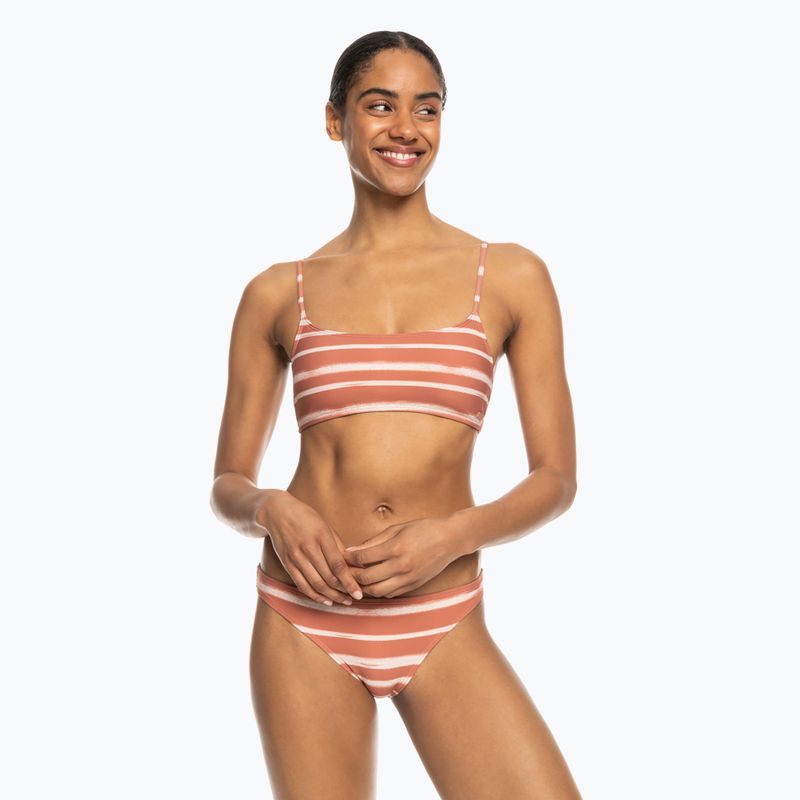 Women's two-piece swimsuit ROXY PT Beach Classics cedar wood happy stripe