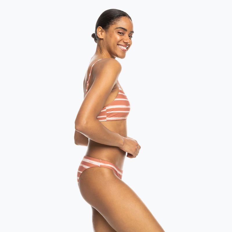 Women's two-piece swimsuit ROXY PT Beach Classics cedar wood happy stripe 2