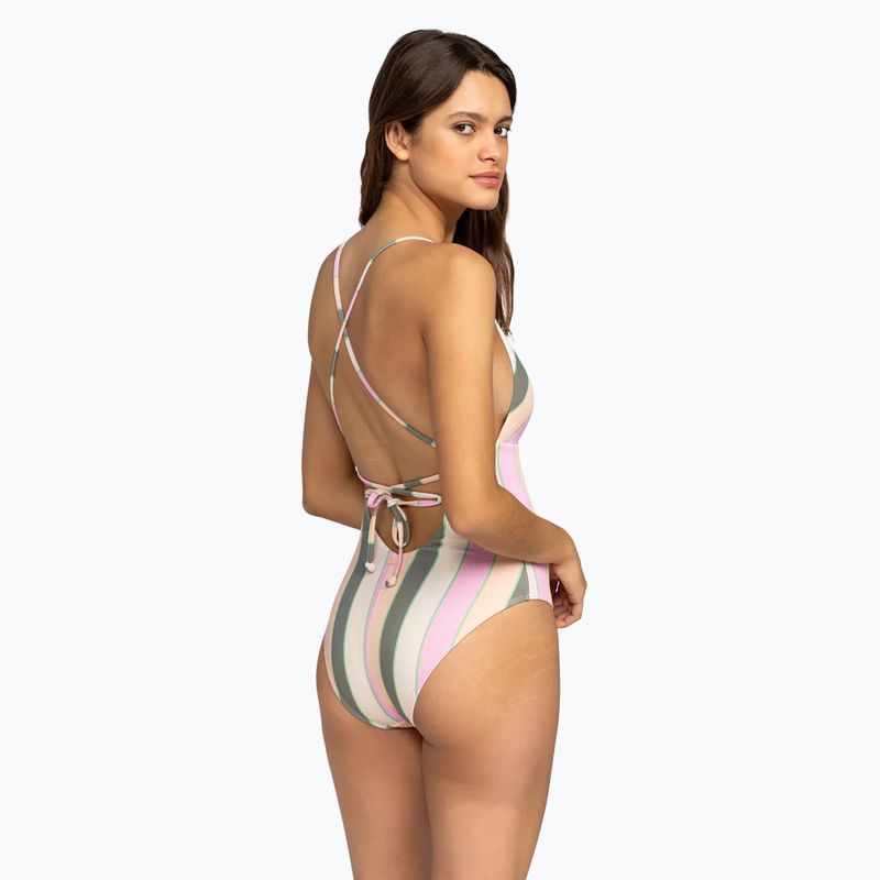 Women's one-piece swimsuit ROXY Vista Stripe agave green very vista stripe 4