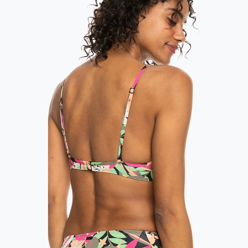 ROXY Printed Beach Classics Wrap swimsuit top anthracite palm song s 4