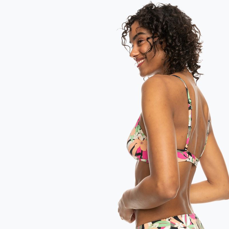 ROXY Printed Beach Classics Wrap swimsuit top anthracite palm song s 5