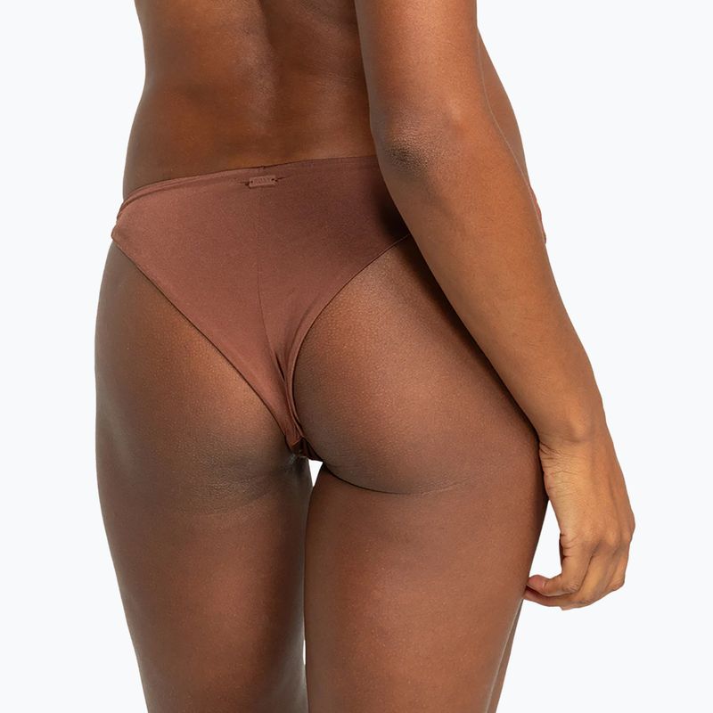 ROXY Silky Island Cheeky root beer swimsuit bottom 5