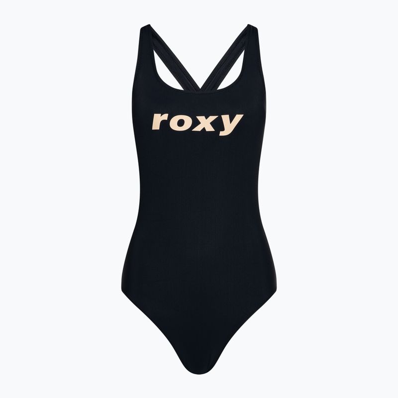 Women's one-piece swimsuit ROXY Active Cross anthracite