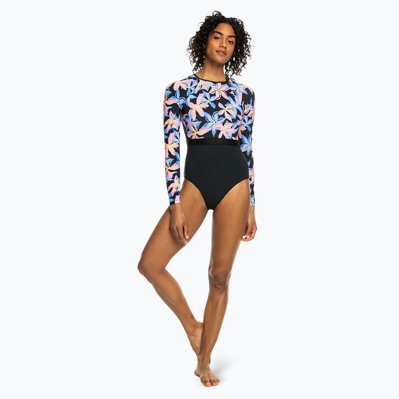 Women's one-piece swimsuit ROXY Active anthracite kiss 3