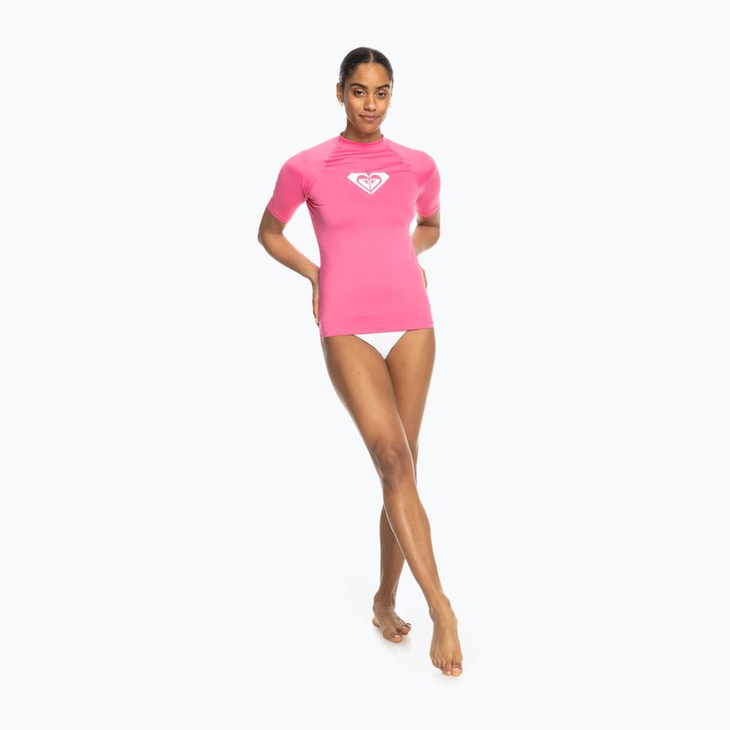 Women's swimming t-shirt ROXY Whole Hearted shocking pink 2