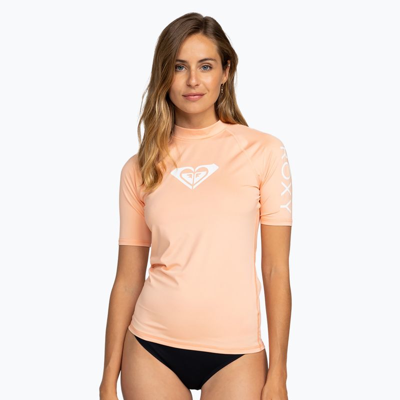 Women's swimming t-shirt ROXY Whole Hearted salmon