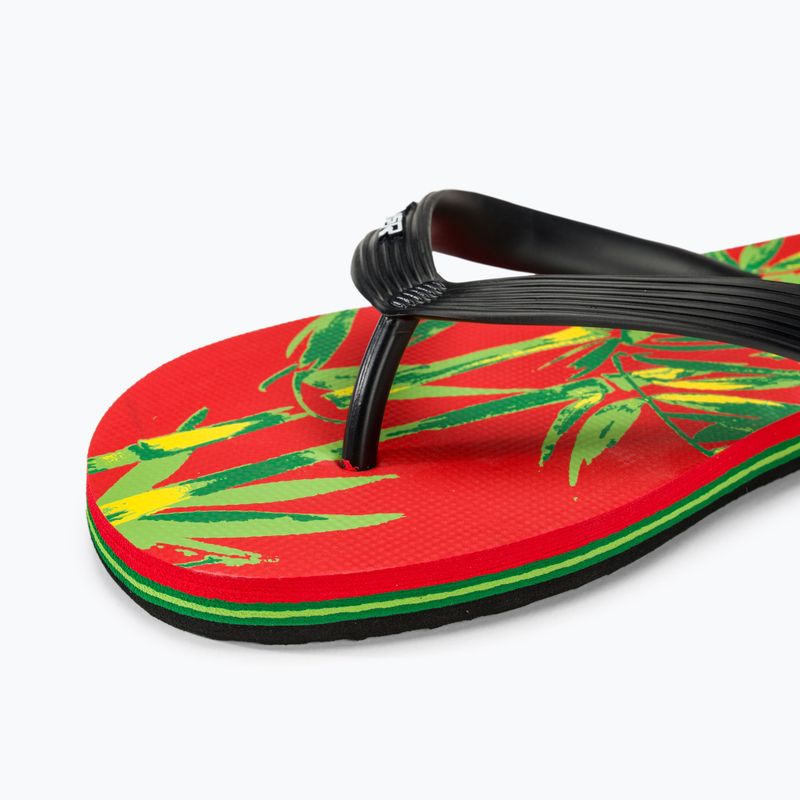 Men's Quiksilver Molokai Art II black/red/black flip flops 7