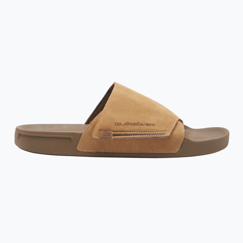 Quiksilver Rivi Suede men's flip-flops tan 1 2