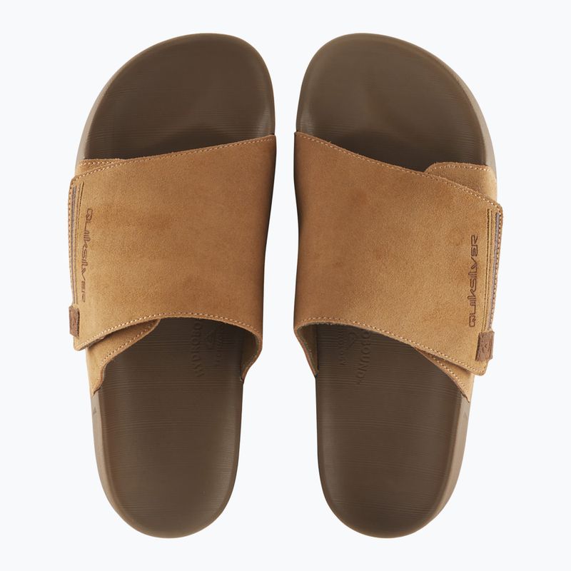 Quiksilver Rivi Suede men's flip-flops tan 1 3