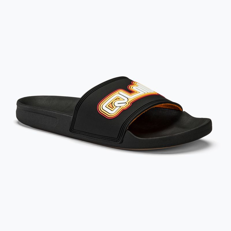 Quiksilver men's Rivi Wordmark Slide II black 2 slides