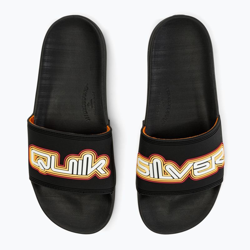 Quiksilver men's Rivi Wordmark Slide II black 2 slides 8