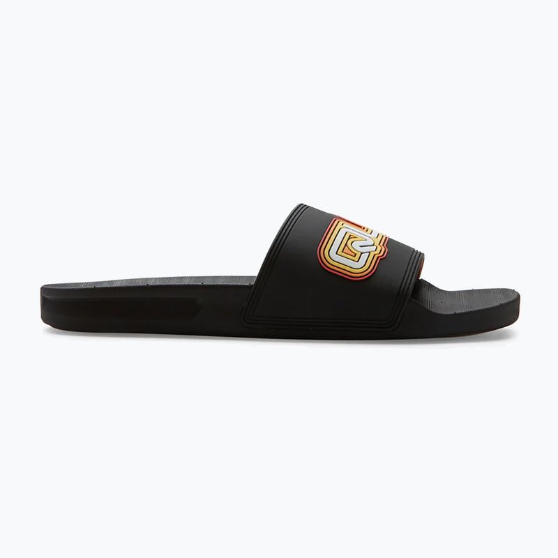 Quiksilver men's Rivi Wordmark Slide II black 2 slides 10