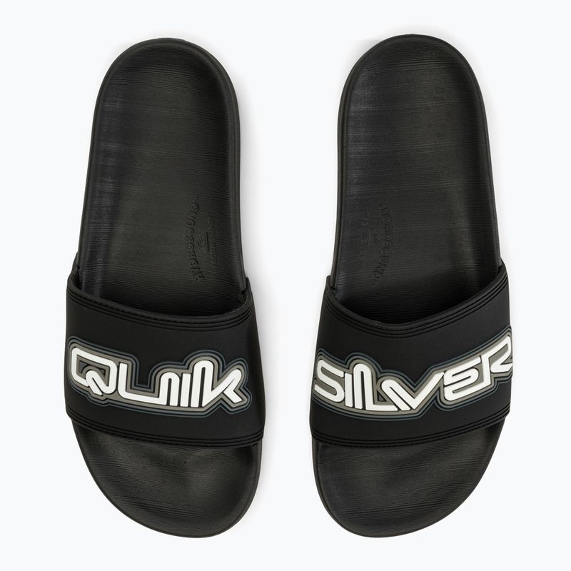 Quiksilver men's Rivi Wordmark Slide II slides black 1 8