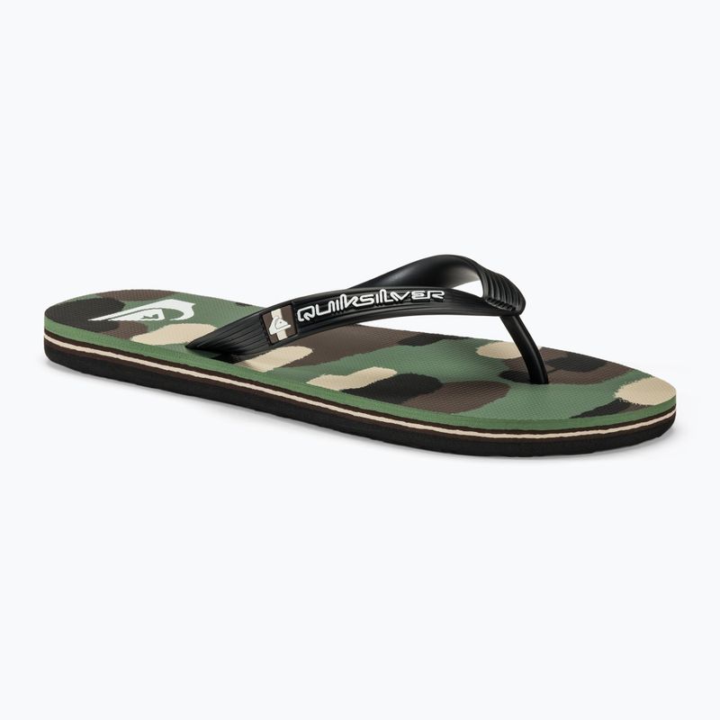 Quiksilver Molokai Art II men's flip flops black/brown/green