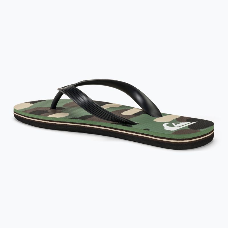 Quiksilver Molokai Art II men's flip flops black/brown/green 3