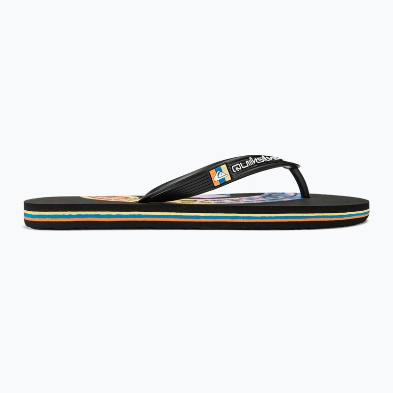 Quiksilver Molokai Art II men's flip flops black/black/orange 2