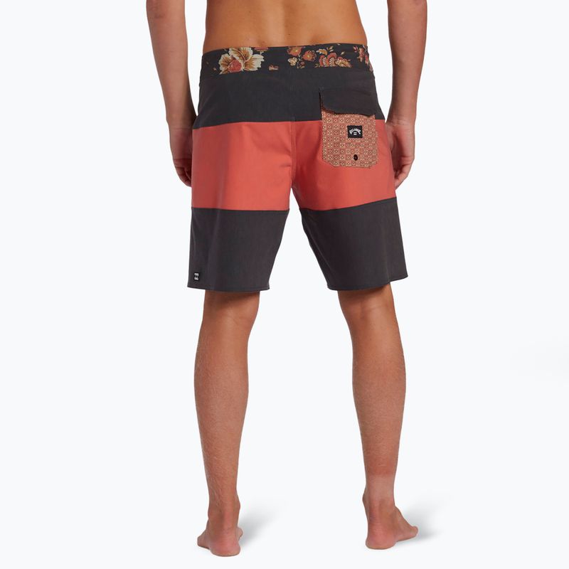 Men's Billabong Tribong Pro washed red swim shorts 5