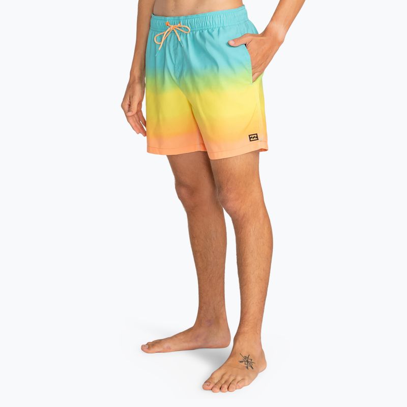 Men's Billabong All Day Fade Layback papaya swim shorts 6