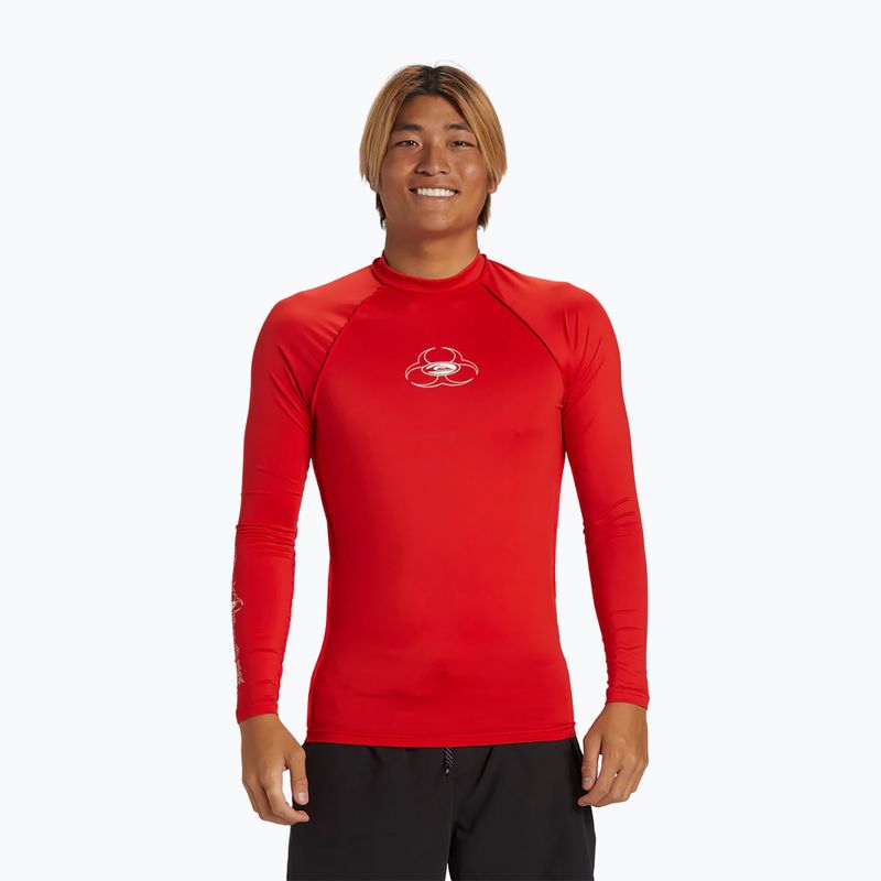 Men's Quiksilver Saturn UPF50 high risk red swimming longsleeve
