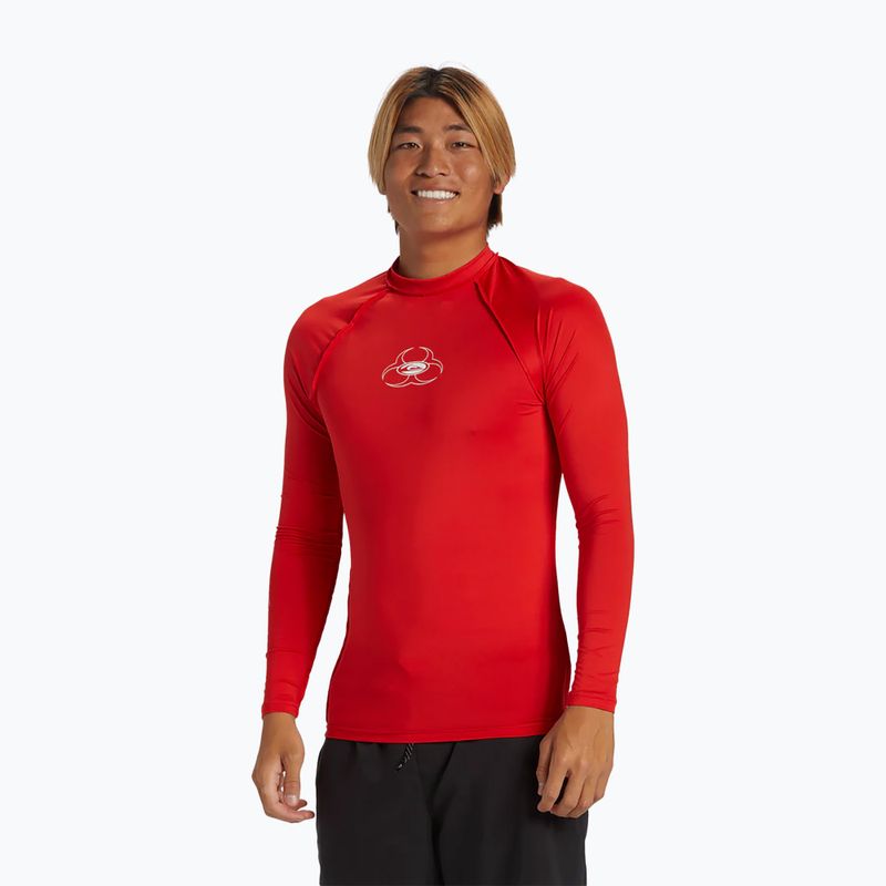 Men's Quiksilver Saturn UPF50 high risk red swimming longsleeve 2