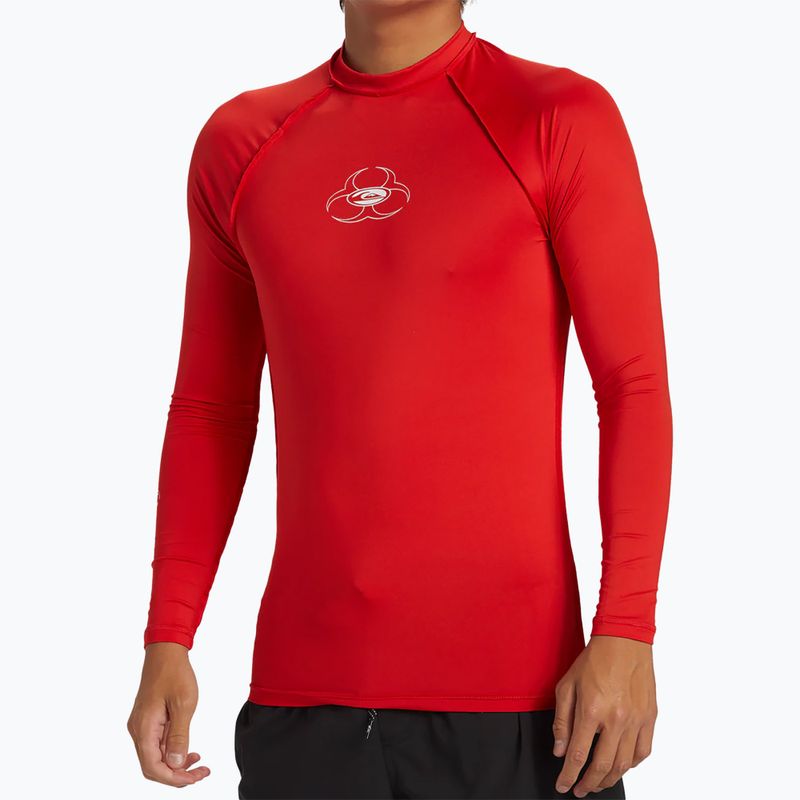 Men's Quiksilver Saturn UPF50 high risk red swimming longsleeve 4