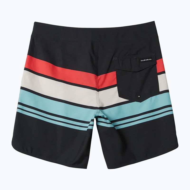 Men's Quiksilver Everyday Stripe 19 black swim shorts 2