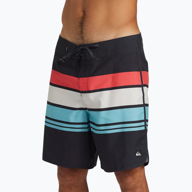 Men's Quiksilver Everyday Stripe 19 black swim shorts 6