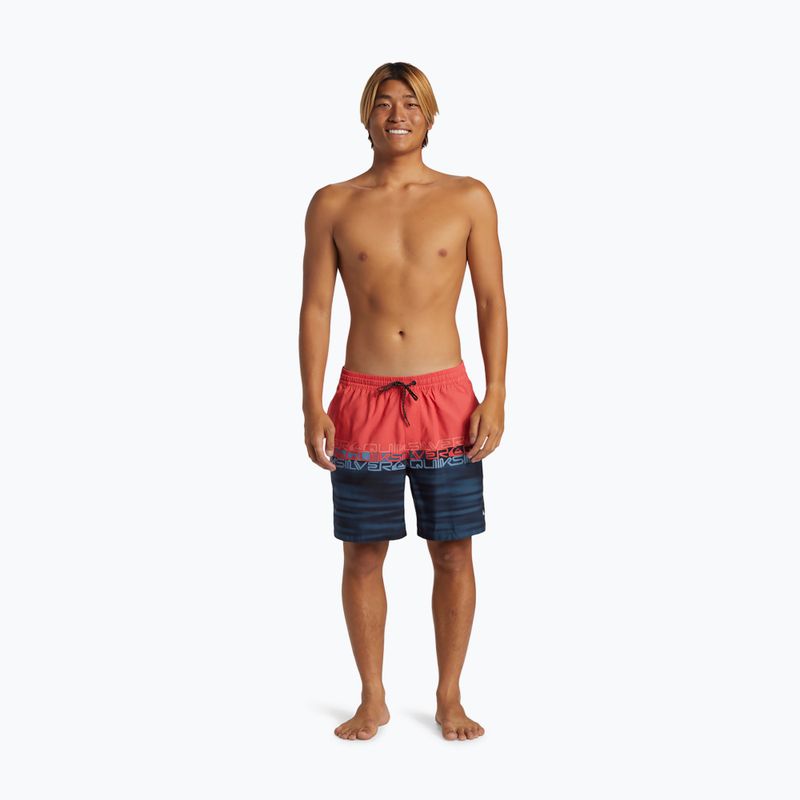 Men's Quiksilver Everyday Wordblock Volley 17 cayenne swim shorts 4