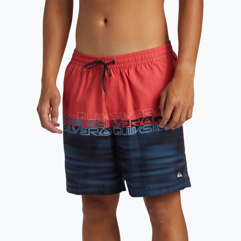 Men's Quiksilver Everyday Wordblock Volley 17 cayenne swim shorts 6