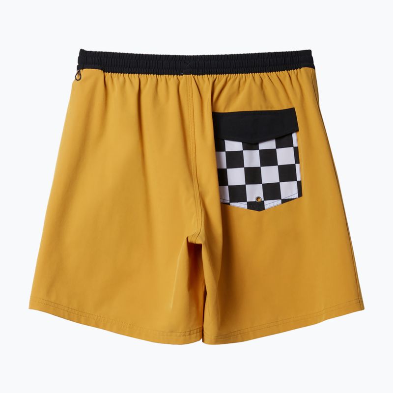 Men's Quiksilver Original Straight 17 mustard swim shorts 2