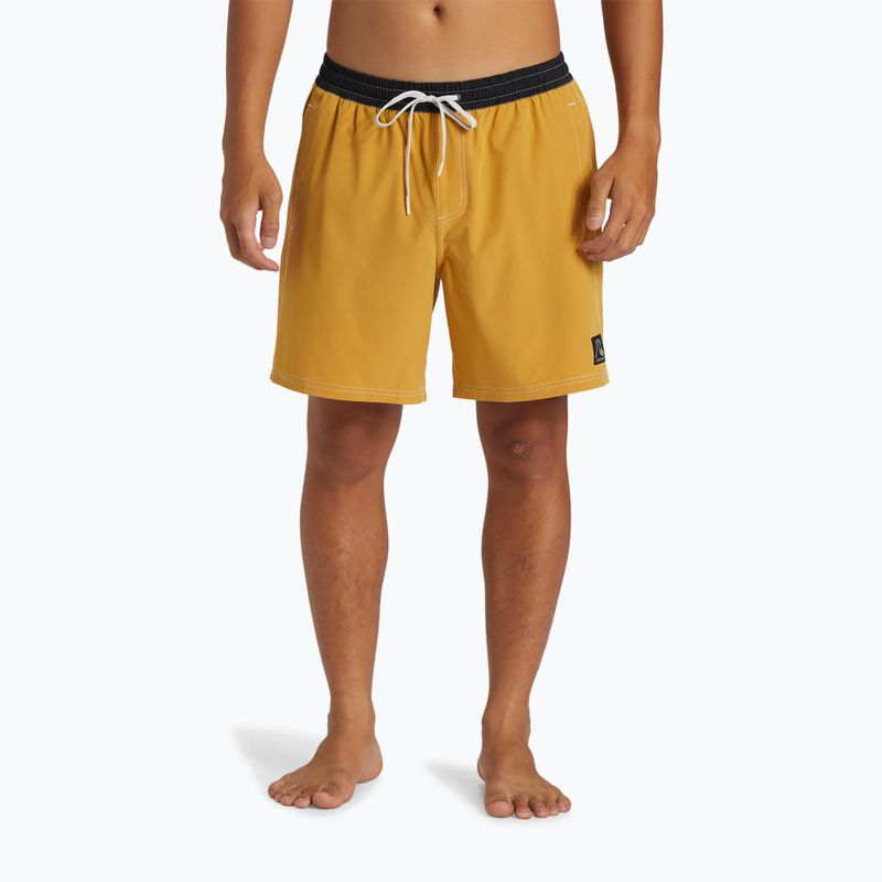 Men's Quiksilver Original Straight 17 mustard swim shorts 3