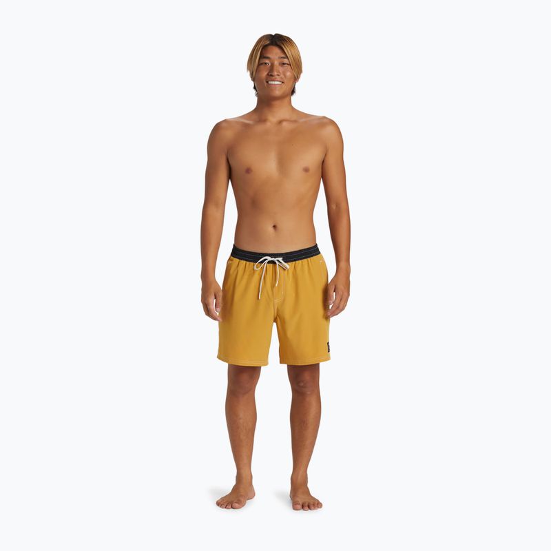Men's Quiksilver Original Straight 17 mustard swim shorts 4