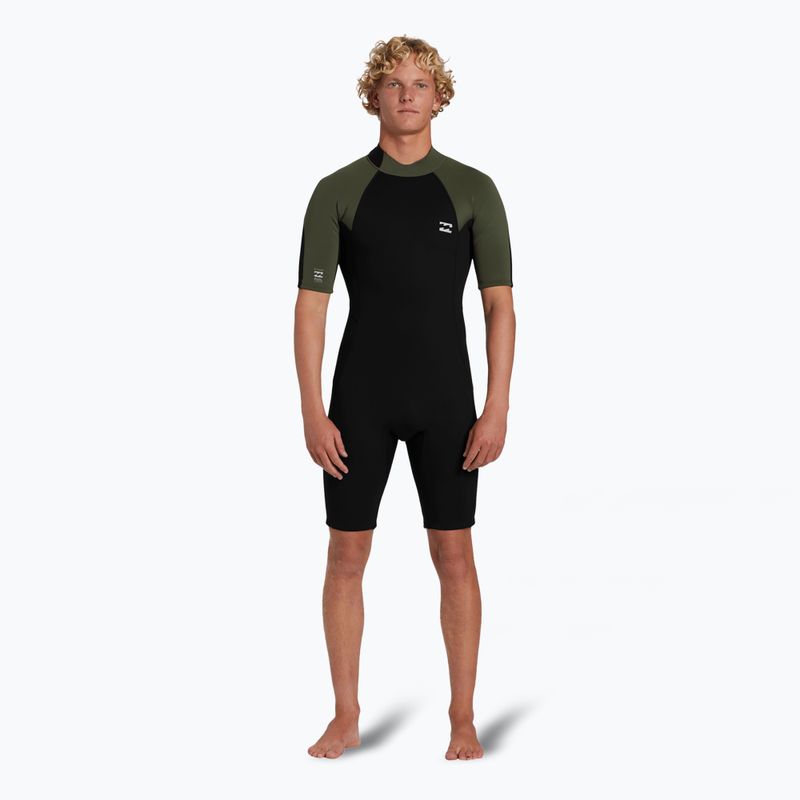 Men's Billabong 2mm Foil Back Zip Spring moss Swim Foam 2
