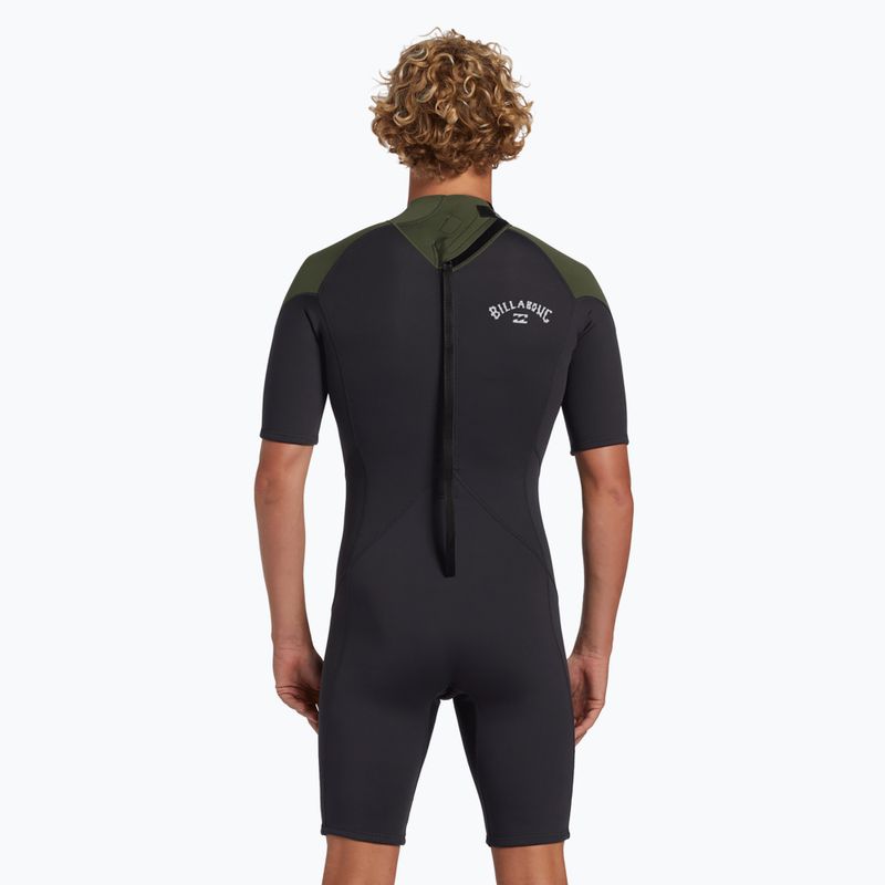 Men's Billabong 2mm Foil Back Zip Spring moss Swim Foam 3