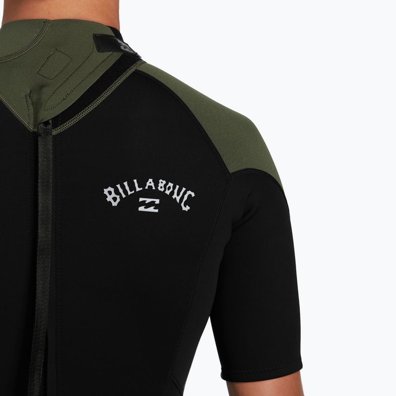 Men's Billabong 2mm Foil Back Zip Spring moss Swim Foam 6