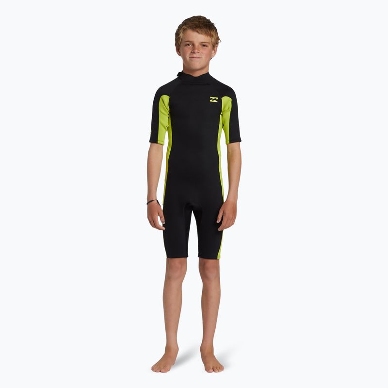 Children's Billabong 2 mm Foil BZ FL fluro lime wetsuit 2