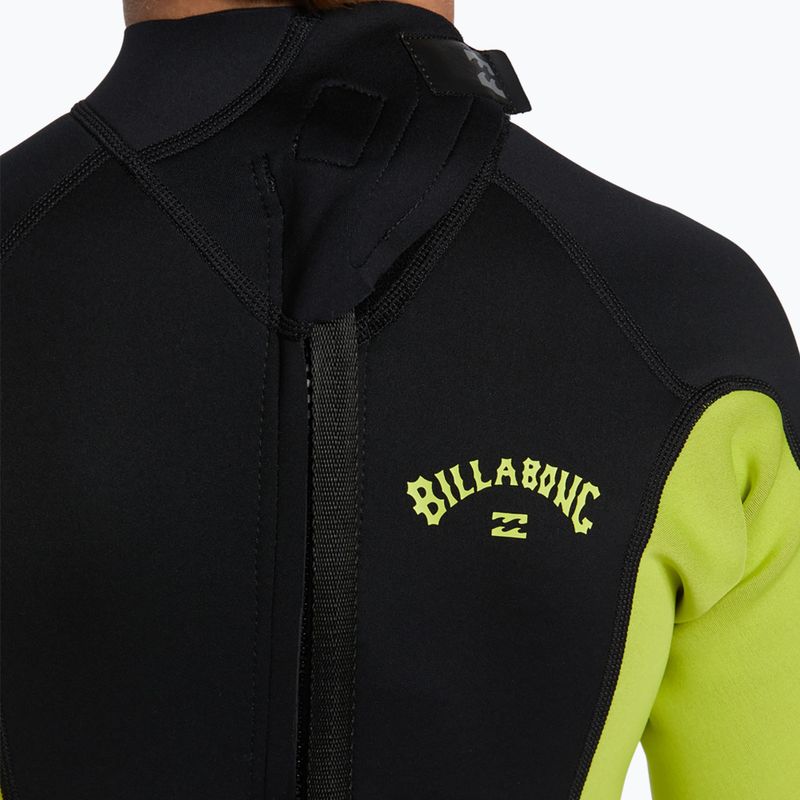 Children's Billabong 2 mm Foil BZ FL fluro lime wetsuit 6