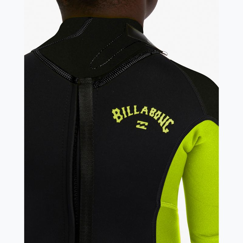 Children's Billabong 3/2 mm Foil BZ FL fluro lime wetsuit 5