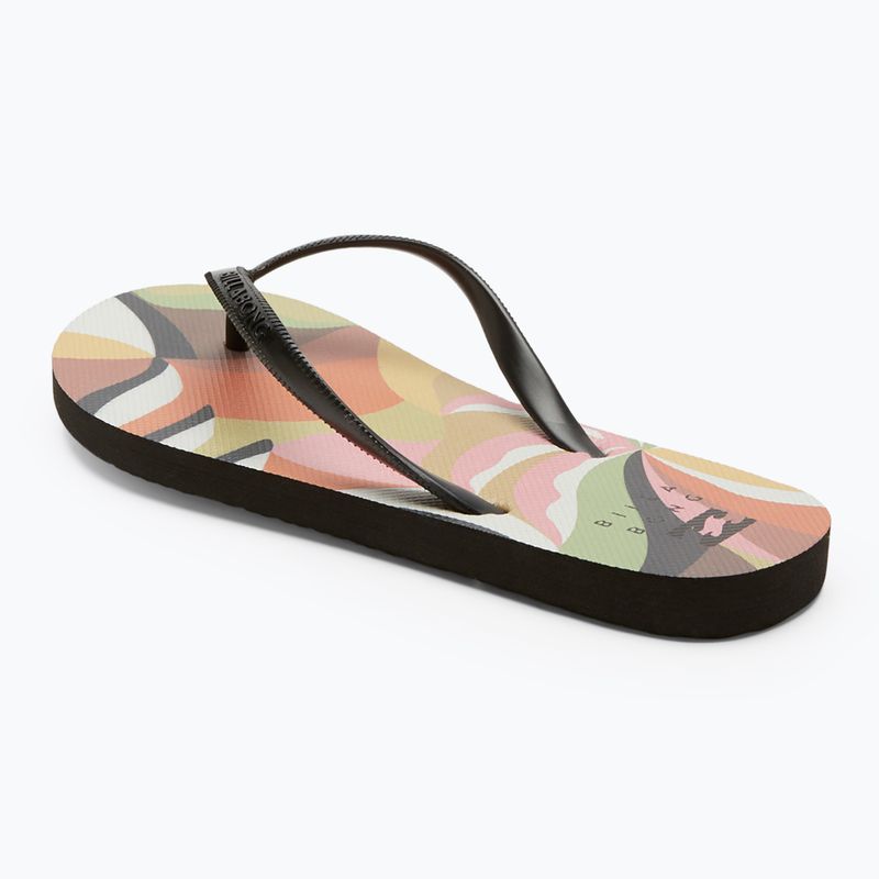 Women's Billabong Dama black/black flip flops 3