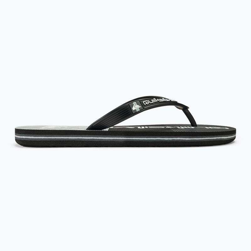 Quiksilver Molokai Stripe black/black/grey men's flip flops 2