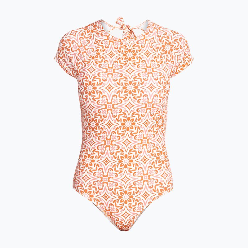 Women's one-piece swimsuit ROXY Fresco Tile cloud dancer fresco tile