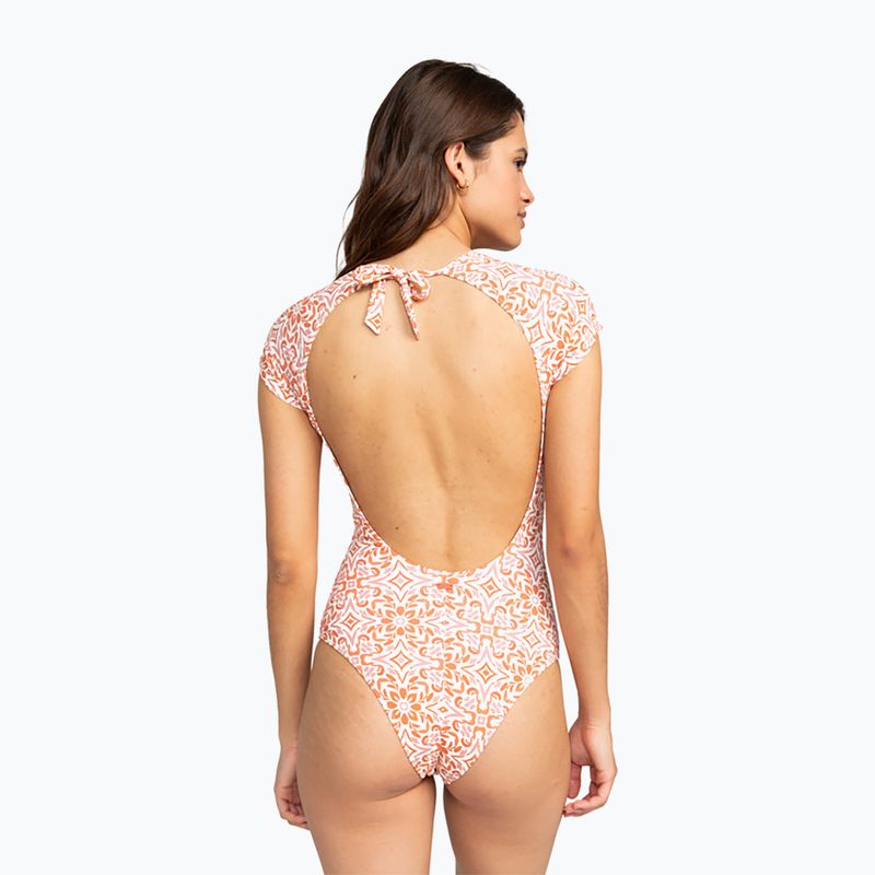 Women's one-piece swimsuit ROXY Fresco Tile cloud dancer fresco tile 4