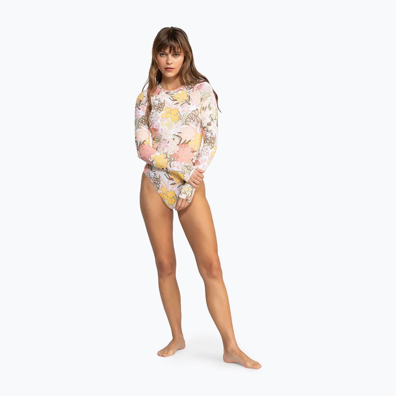 Women's one-piece swimsuit ROXY Playa Paradise Onesize Back Zip LS white viva la vida 6