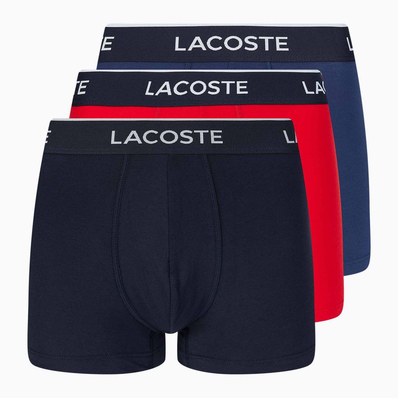 Lacoste boxer shorts 5H3389 W64 3 pairs navy blue/red methylene