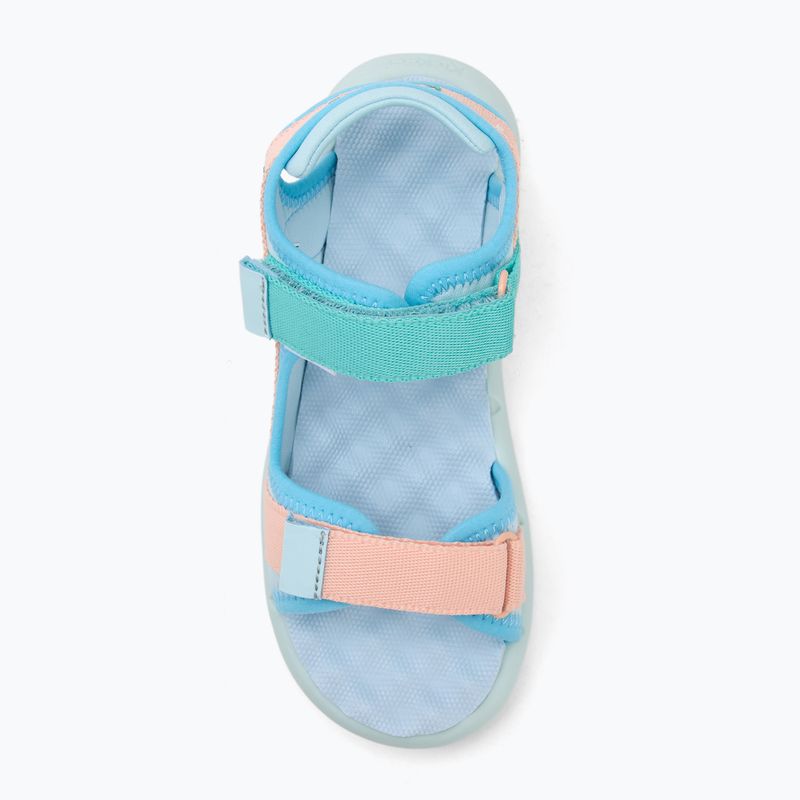 Kickers Kickjune blue/coral pink/green children's sandals 5