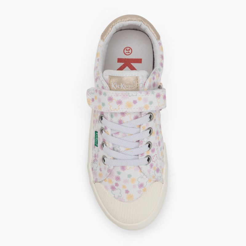 Kickers Kickgoldi white/print festi summer children's trainers 5