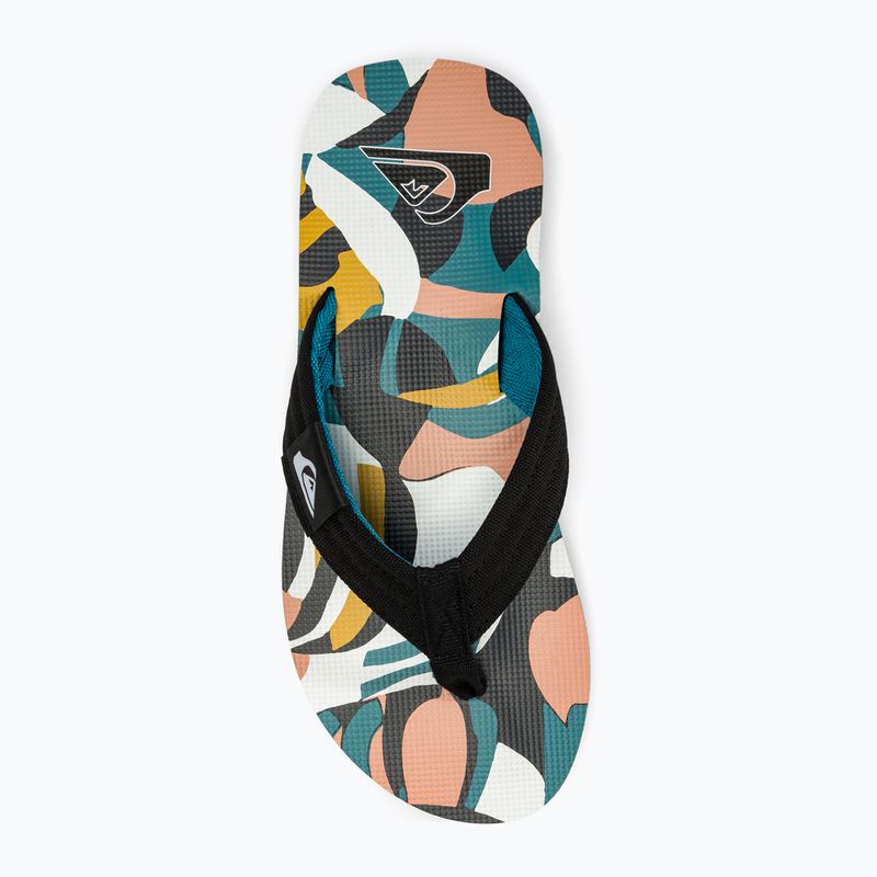 Men's Quiksilver Molokai Layback II flip flops white / black / blue 5