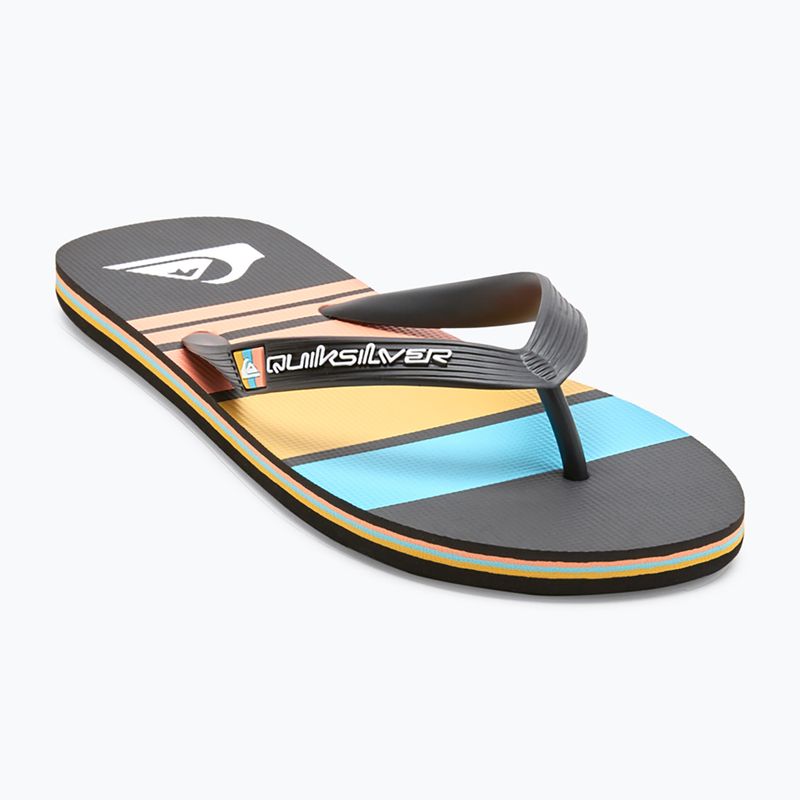 Men's Quiksilver Molokai Stripe flip flops black 1 8