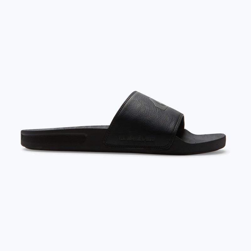 Quiksilver men's Rivi Nubuck Slide slides black 1 2